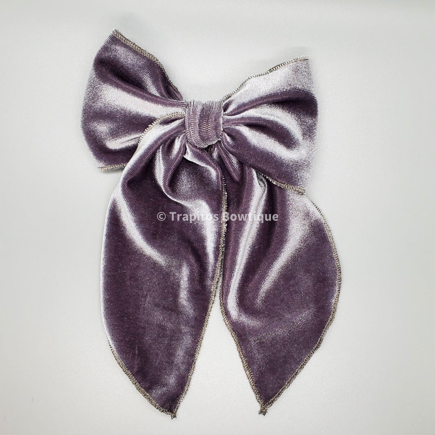 Ballerina Bow Gris / Terciopelo