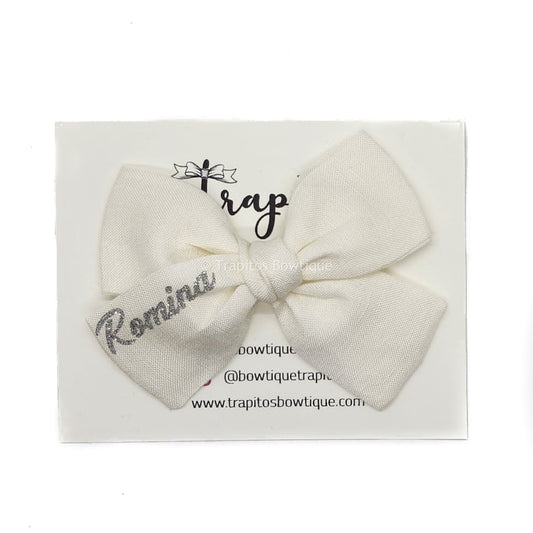 Customized Bow / Lino Beige